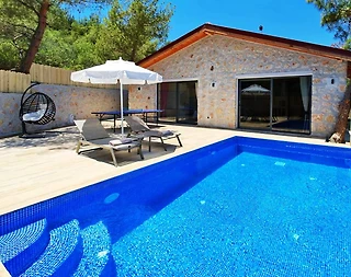 Kaş İslamlar'da Muhteşem Doğada, Özel Havuzlu, 2 Kişilik Villa - 3