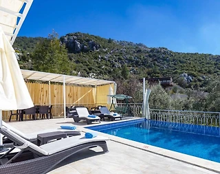 Kaş İslamlar'da Enfes Doğada, Özel Havuzlu, Kiralık Villa - 5
