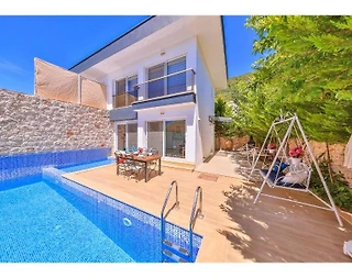 Antalya Kaş'ta Modern Tasarımlı, Özel Havuzlu, Jakuzili Kiralık Villa - 1