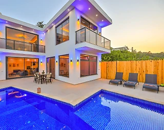 Kaş Gelemiş'te Modern Tasarımlı, Özel Havuzlu, Saunalı Villa - 1
