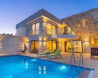 Kaş İslamlar'da Muhteşem Doğada, Özel Havuzlu, İkiz Villa - 1