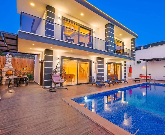 Kaş Çavdır'da Sakin Konumda, Özel Havuzlu, Jakuzili, Kiralık Villa - 1