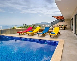 Kaş İslamlar'da Deniz ve Doğa Manzaralı, Özel Havuzlu, Kiralık Villa - 4