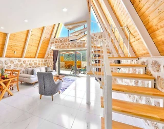 Kaş İslamlar'da Taş Ve Ahşap Yapılı, Özel Havuzlu, Balayı Villası - 5