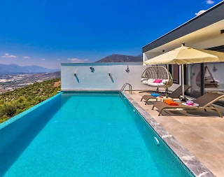 Kalkan Üzümlü'de Doğa Manzaralı, Özel Havuzlu, Lüks Balayı Villası - 2