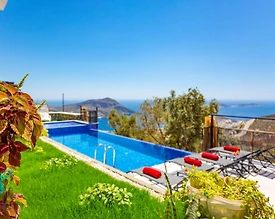 Kaş Akbel'de Deniz Manzaralı, Özel Havuzlu ve Jakuzili, Bahçeli Villa - 3