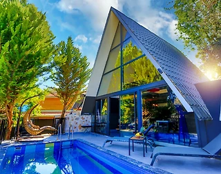 Kaş İslamlar'da Şık Tasarıma Sahip, Özel Havuzlu, Balayı Villası - 5