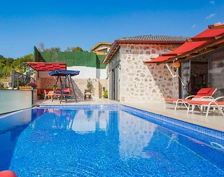 Kaş İslamlar'da Balayı Çiftlerine Uygun, Özel Havuzlu, Jakuzili Villa - 4