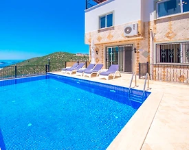 Kalkan Akbel'de Deniz Manzaralı, Özel Havuzlu, Korunaklı Villa - 3