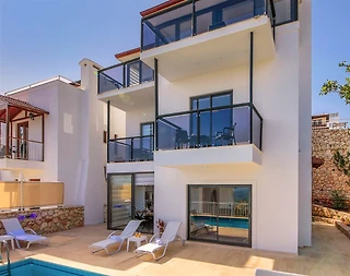 Kaş Kalkan'da Deniz Manzaralı, Özel Havuzlu, Merkezi Villa - 4