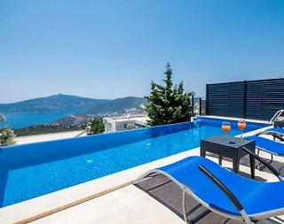 Kalkan Kördere'de Harika Deniz Manzaralı, Özel Havuzlu, Modern Villa - 3