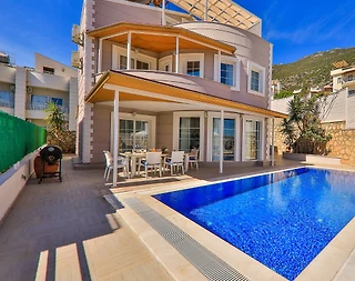 Kalkan Merkez'de Enfes Deniz Manzaralı, Özel Havuzlu, Yazlık Villa - 2