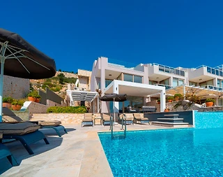 Kaş Kalkan'da Büyüleyici Deniz Manzaralı, Özel Havuzlu, Lüks Villa - 3