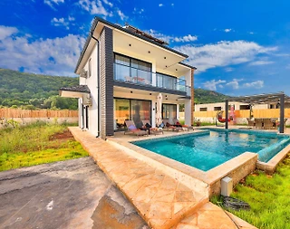 Kaş Ağullu'da Muhteşem Doğa Manzaralı, Özel Havuzlu, Jakuzili Villa - 1