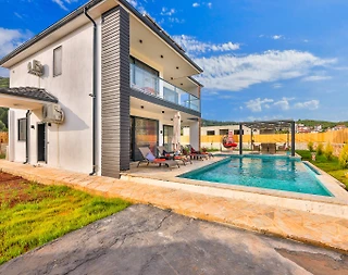 Kaş Ağullu'da Muhteşem Doğa Manzaralı, Özel Havuzlu, Jakuzili Villa - 5