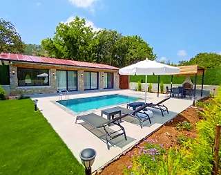 Fethiye Kayaköy'de Balayı Çiftlerine Uygun, Özel Havuzlu, Kiralık Villa - 1