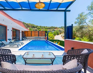 Kaş İslamlar'da Muhteşem Doğa Manzaralı, Özel Havuzlu, Kiralık Villa - 5