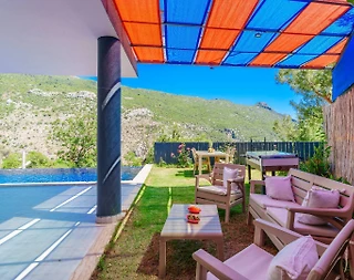 Kaş İslamlar'da Yeşillikler İçerisinde, Özel Havuzlu, Konforlu Villa - 5