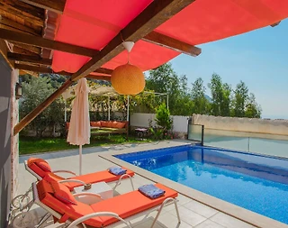 Kaş İslamlar'da Balayı Çiftlerine Uygun, Özel Havuzlu, Jakuzili Villa - 5