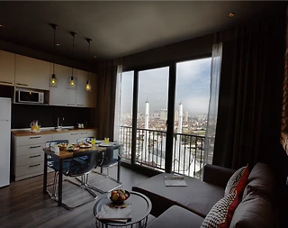 İstanbul Ataşehir'de Şehir Manzaralı, Konforlu, Balayı Dairesi - 1