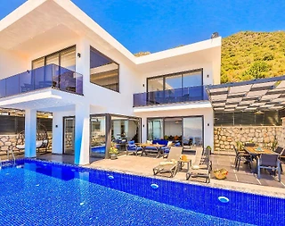 Kaş Bezirgan'da Muhteşem Deniz Manzaralı, Özel Havuzlu, Lüks Villa - 3