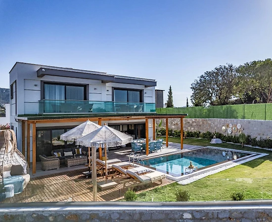 Bodrum Dirmil'de Kalabalık Ailelere Uygun, Özel Havuzlu, Kiralık Villa - 1