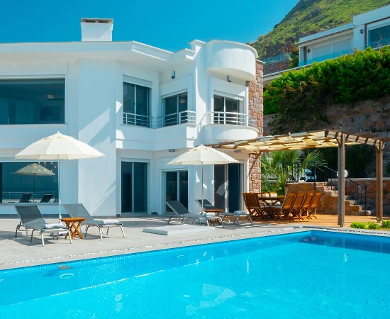 Bodrum Turgutreis'de Muhteşem Deniz Manzaralı, Özel Havuzlu, Lüks Villa  - 1