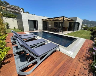 Muğla Bodrum'da Enfes Deniz Manzaralı, Özel Havuzlu, Modern Villa - 2