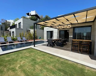 Muğla Bodrum'da Enfes Deniz Manzaralı, Özel Havuzlu, Modern Villa - 5