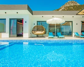 Kalkan Akbel'de Eşsiz Deniz Manzaralı, Sonsuzluk Havuzlu, Kiralık Villa - 3