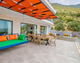 Kaş İslamlar'da Deniz ve Doğa Manzaralı, Özel Havuzlu, Kiralık Villa - 5