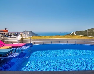 Kaş İslamlar'da Muhteşem Deniz Manzaralı, Özel Havuzlu, Romantik Villa - 4