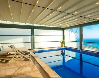 Kaş Bezirgan'da Deniz Manzaralı, Özel Havuzlu, Jakuzili Villa - 5