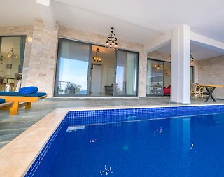 Kaş Akbel'de Enfes Deniz Manzaralı, Özel Havuzlu, Kiralık Villa - 4