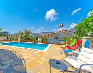 Kaş Kalkan'da Enfes Deniz Manzaralı, Özel Havuzlu, Kiralık Villa - 4