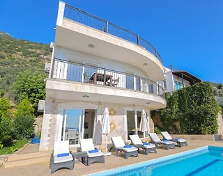 Kaş Kalkan'da Deniz Manzaralı, 6 Kişilik, Konforlu Kiralık Villa - 3