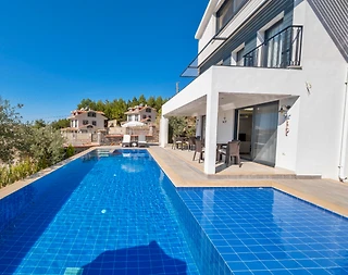 Fethiye Ölüdeniz'de Doğa Manzaralı, Özel Havuzlu, Kiralık Villa - 5