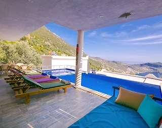 Kaş İslamlar'da Deniz Manzaralı, Özel Havuzlu, Jakuzili, Lüks Villa - 5