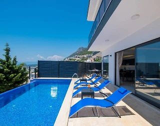 Kalkan Kördere'de Harika Deniz Manzaralı, Özel Havuzlu, Modern Villa - 2