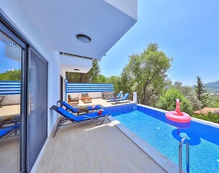 Kaş Çukurbağ'da Huzur Veren Doğada, Özel Havuzlu, Ferah Villa - 5