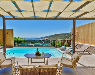 Kaş Kördere'de Enfes Deniz Manzaralı, Özel Havuzlu, 1+1 Villa - 2