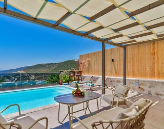 Kaş Kördere'de Enfes Deniz Manzaralı, Özel Havuzlu, 1+1 Villa - 5