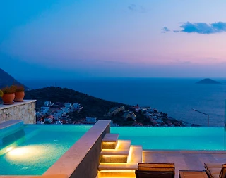 Kaş Kalkan'da Büyüleyici Deniz Manzaralı, Özel Havuzlu, Lüks Villa - 4