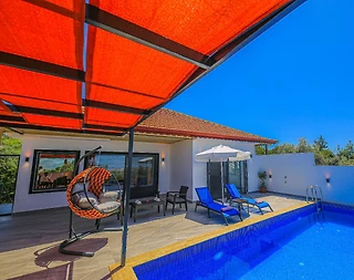 Kalkan Üzümlü'de Mükemmel Doğa Manzaralı, Özel Havuzlu, Kiralık Villa - 5