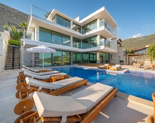 Kaş Kalkan'da Harika Deniz Manzaralı, Özel Havuzlu, Lüks Villa - 1