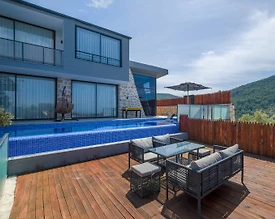 Kaş Üzümlü'de Şehrin Gürültüsünden Uzakta, Özel Havuzlu, Çift Jakuzili Villa - 3