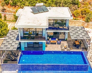 Kaş Bezirgan'da Muhteşem Deniz Manzaralı, Özel Havuzlu, Lüks Villa - 4