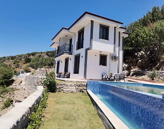 Marmaris Söğüt'te Enfes Manzaralı, Özel Havuzlu, Kiralık Villa - 3