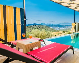 Kalkan Kördere'de Doğa Manzaralı, Özel Havuzlu, Balayı Villası - 2