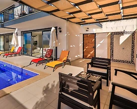 Kaş Bezirgan'da Deniz Manzaralı, Özel Havuzlu, 2+1 Villa - 2